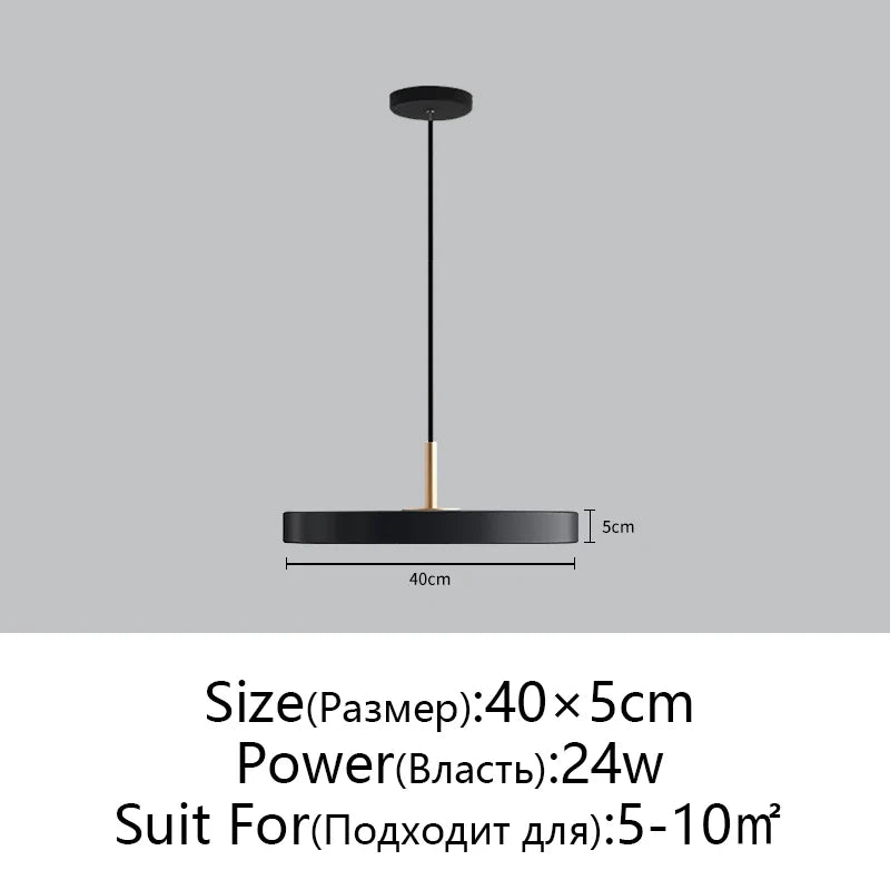 Afralia™ UFO Metal LED Pendant Light - Modern Art Design, Round Hanging Lamp for Home Decor