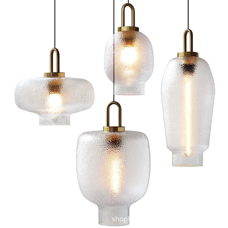 Afralia™ Glass Pendant Lights - Modern Nordic LED Hanging Lamp for Home Decor