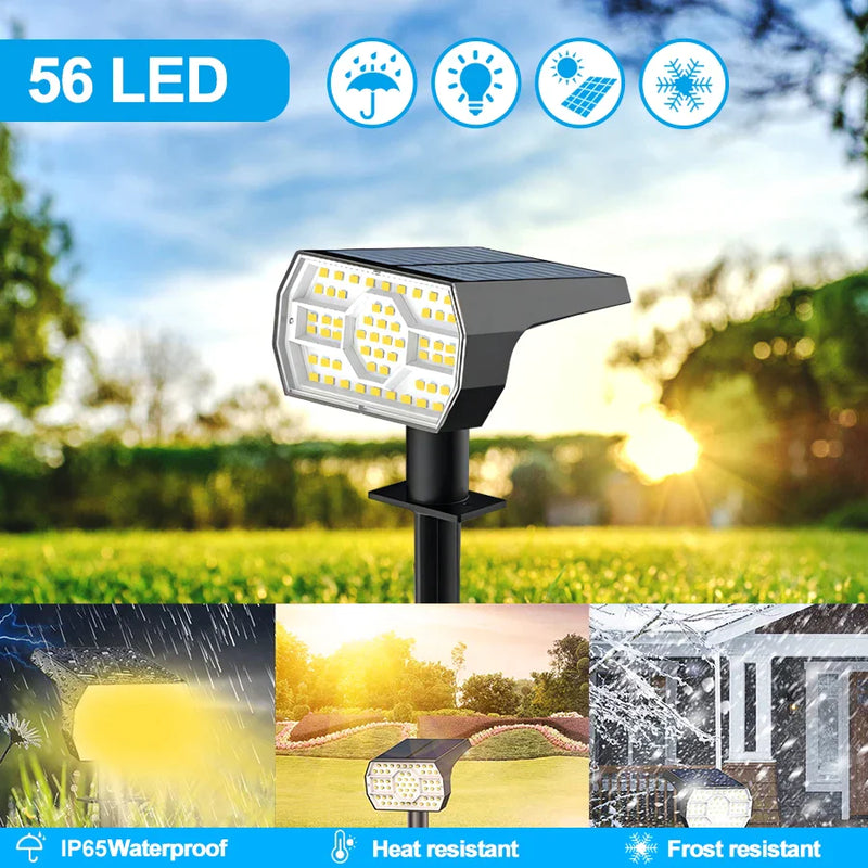 Afralia™ Solar Powered Outdoor Spot Light with 3 Lighting Modes