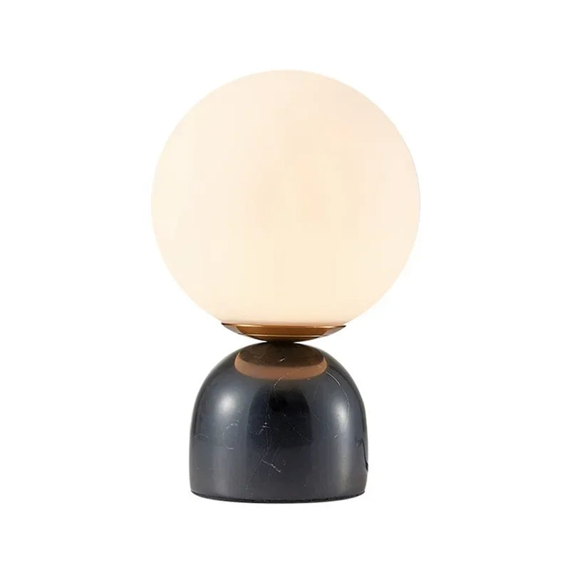 Afralia™ Marble Table Lamp: Modern Nordic Glass Light for Living Room, Bedroom, Study