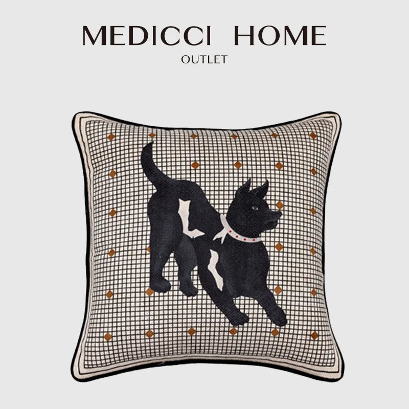 Afralia™ Luxe Greyhound Decorative Pillow Cover - Elegant Home Accent