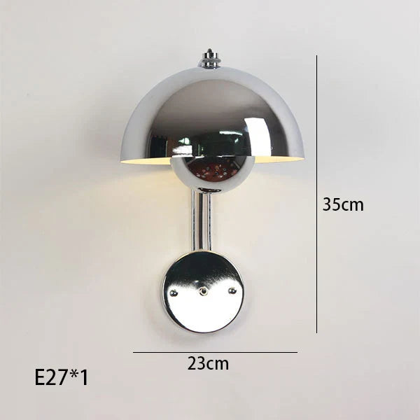 Afralia™ Luxury LED Mushroom Wall Light Fixture for Designer Home Decor