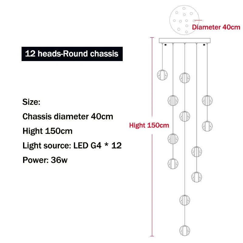 Afralia™ LED Crystal Chandelier: Stylish G4 Ball Light for Home Décor and Lighting Ambiance