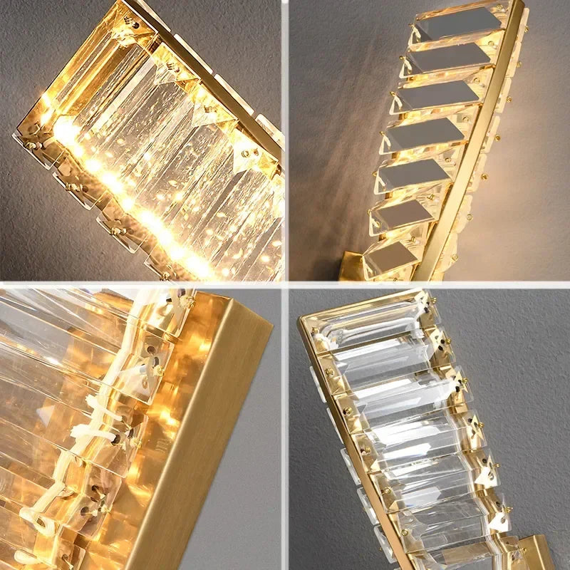 Afralia™ Crystal LED Wall Lamp for Luxury Bedroom and Living Room Lighting