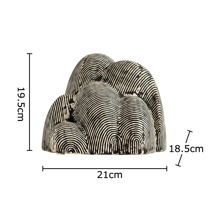 Afralia™ Abstract Ceramic Rockery Sculpture Ornament for Aesthetic Desk Decoration