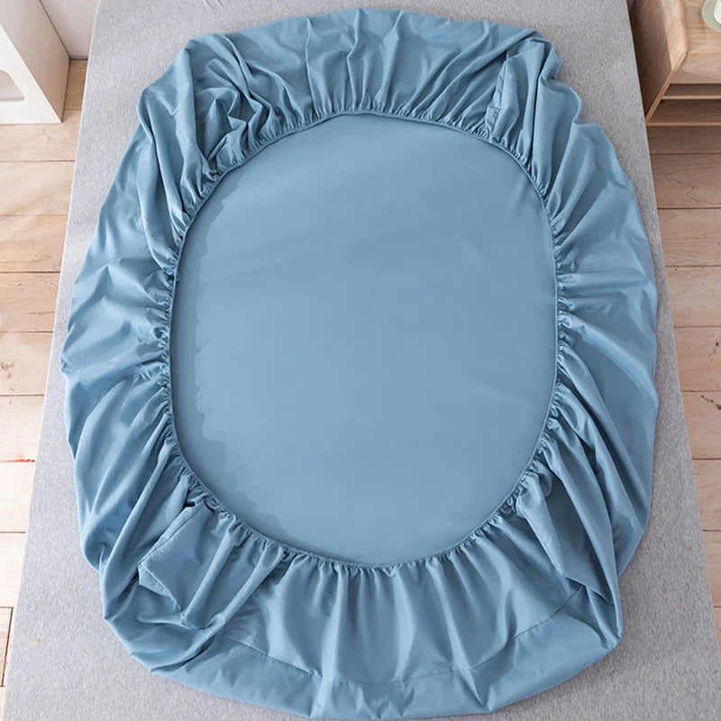 Afralia™ Double Bed Elastic Fitted Sheet - Dust-Proof Microfiber Mattress Cover