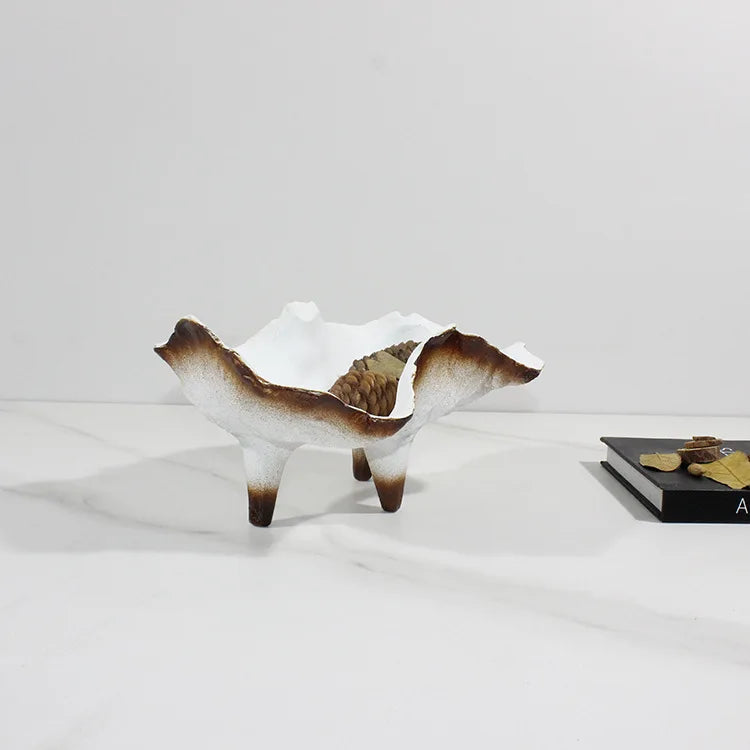 Afralia™ Resin Handicraft Storage Tray with Irregular Feet - Home Decor Fruit Dish Tray