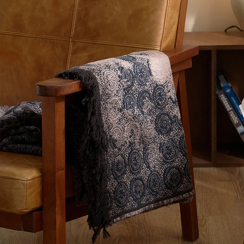 Afralia™ Luxury 100% Cotton Sofa Cover Blanket for Travel & Home - 140X190Cm