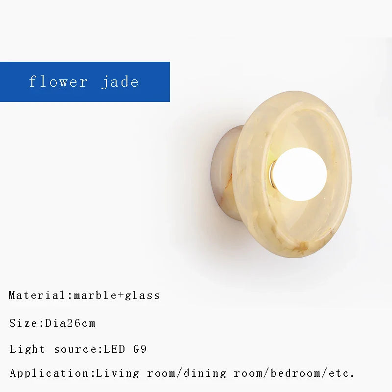 Afralia™ Nordic Jade Wall Sconce Luxury Light Fixture Stone