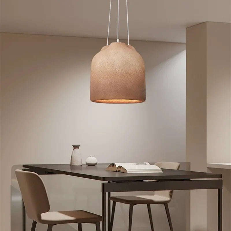 Afralia™ Wabi Sabi Chandelier Coffee LED Pendant Lamp