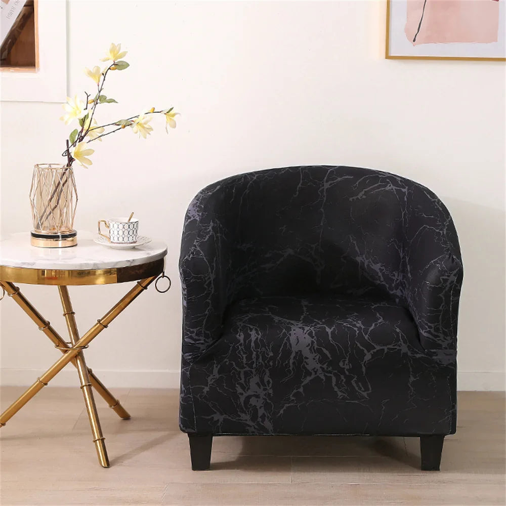 Afralia™ Printed Tub Chair Cover - Armchair Slipcover for Club Sofa