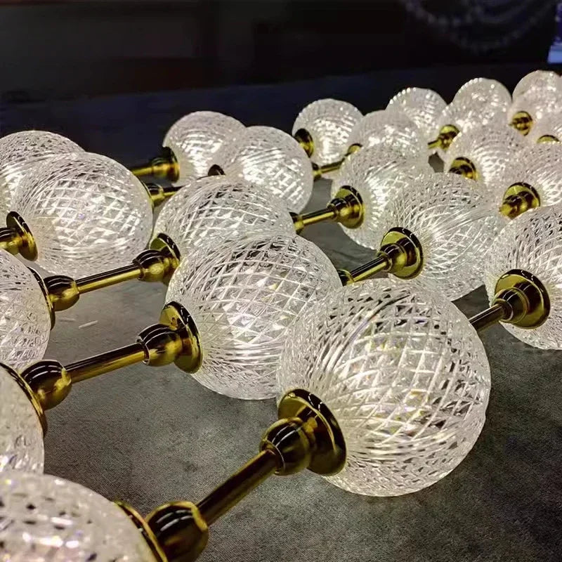 Afralia™ Pearl Necklace LED Pendant Light for 6m Staircase