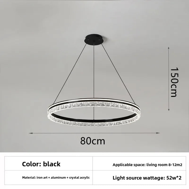 Afralia™ Nordic Ring LED Chandelier: Dimmable Luxury Lighting Fixture for Living Room, Kitchen, Bedroom