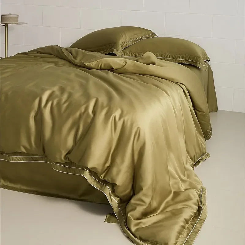 Luxury Afralia™ Cotton Bedding Set in Solid Color - Twin to King Sizes