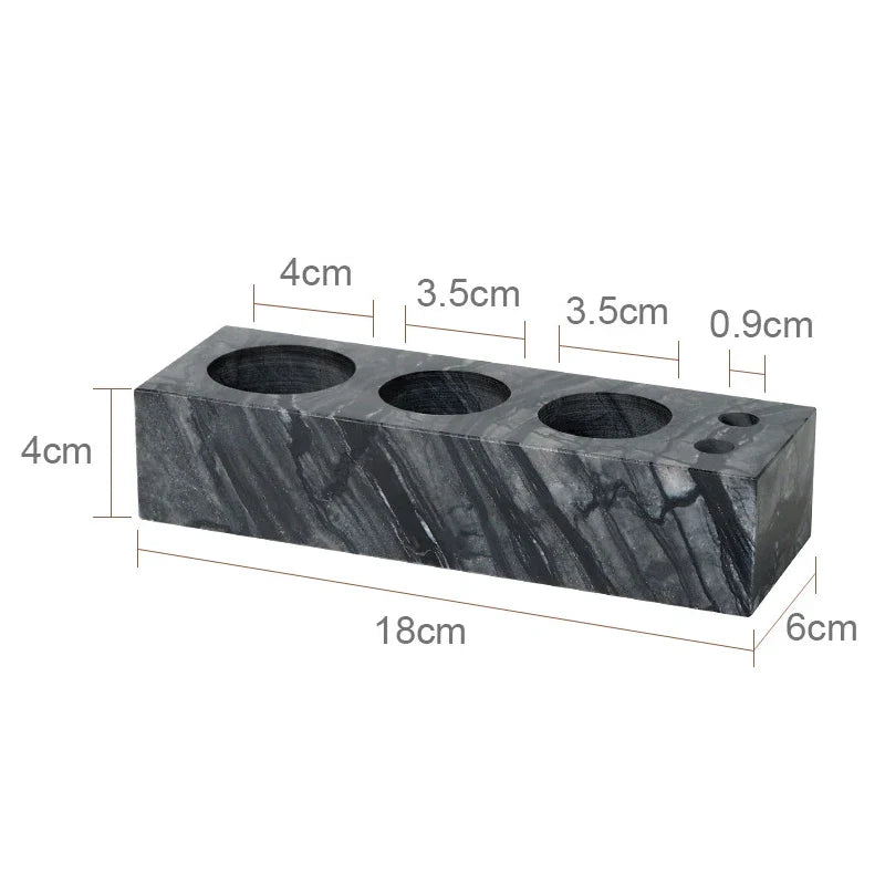 Afralia™ Tree Black Marble Bathroom Accessories Set: Toothbrush Holder, Soap Dispenser, Soap Dish