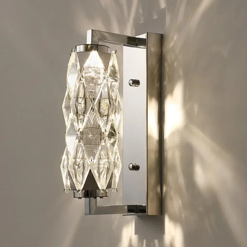 Afralia™ Crystal Wall Lamp: Modern Luxury for Bedroom, Living Room, and Staircase