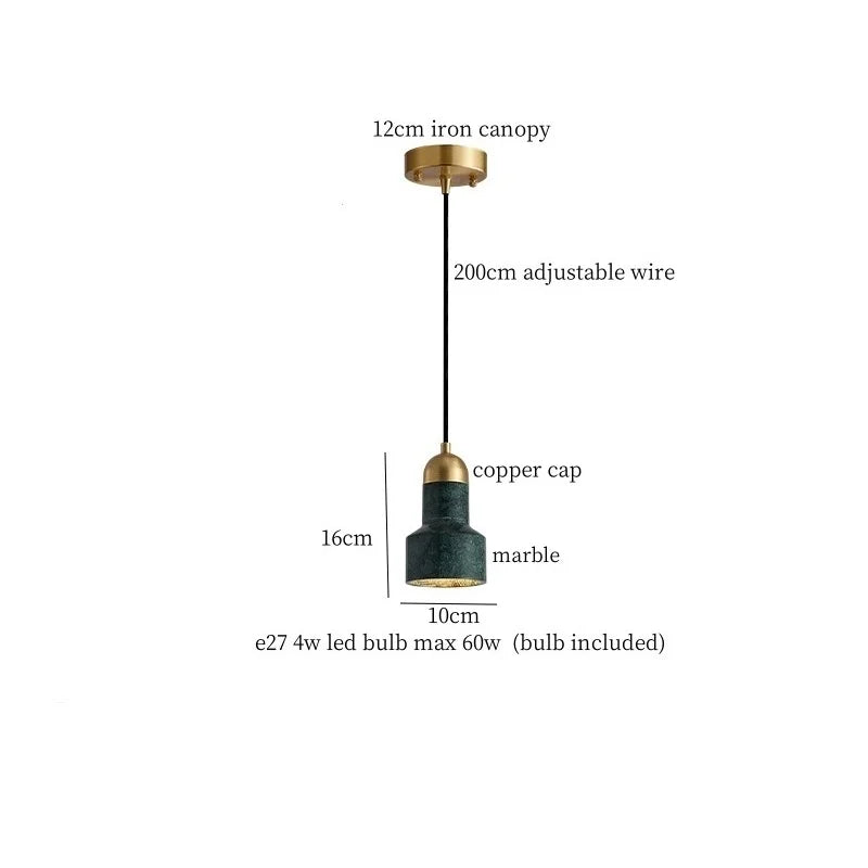 Afralia™ Emerald-Green LED Pendant Lamp for Dining Living Room Loft Bar Bedside