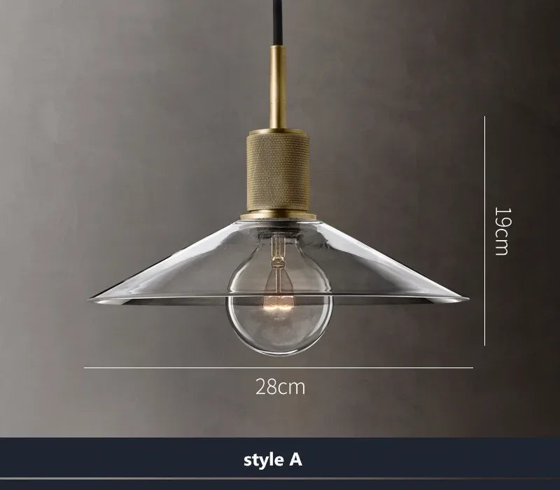 Afralia™ Clear Glass LED Pendant Light Gold Metal ChandelierMarshalAsLED Hanging Lamp