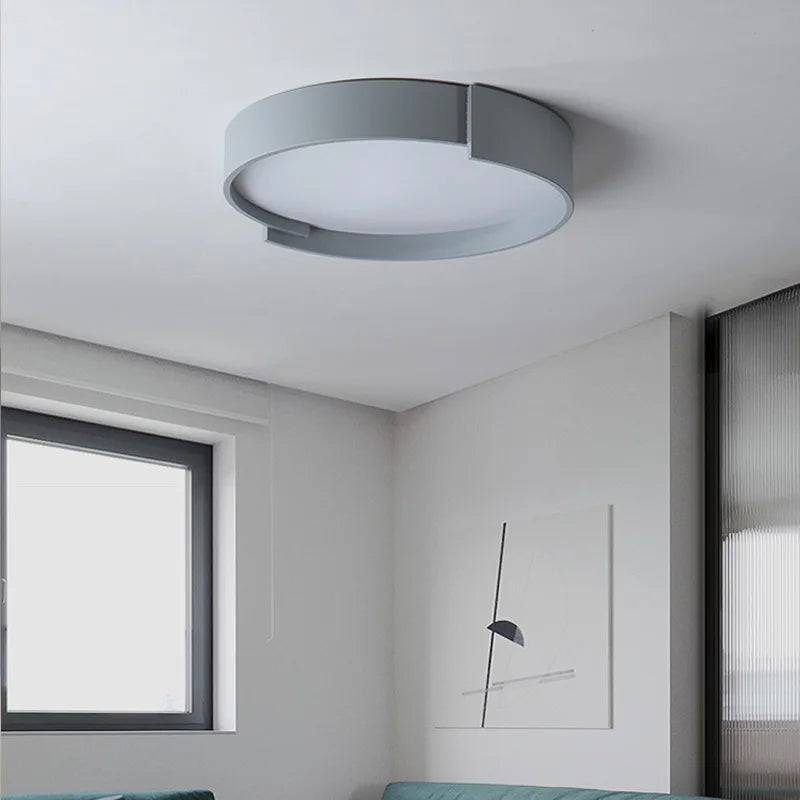 Afralia™ Circle LED Ceiling Chandelier: Dimmable Modern Minimalist Light for Living Room, Bedroom & Kitchen