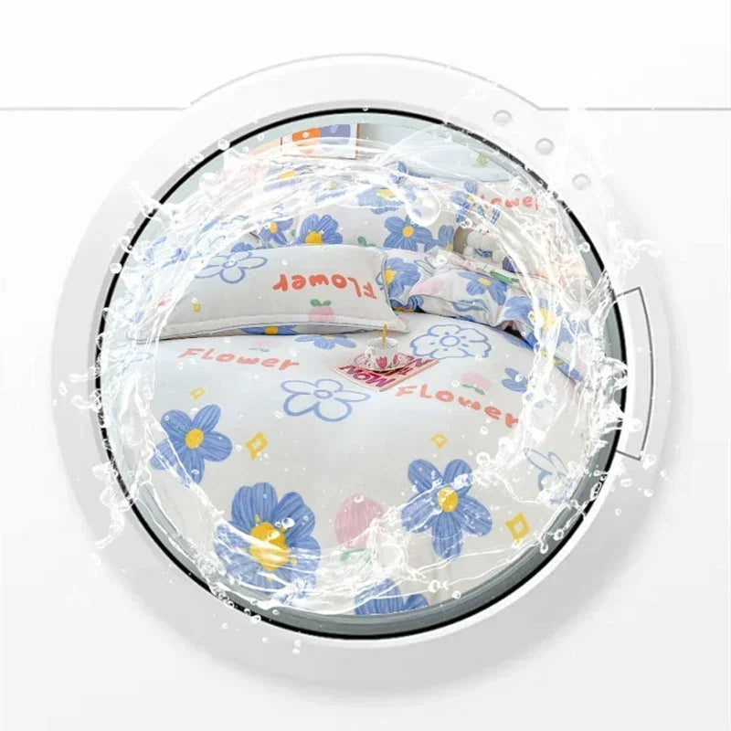 Afralia™ Polka Dot Milk Velvet Queen Bedding Set with Sheets & Pillowcases