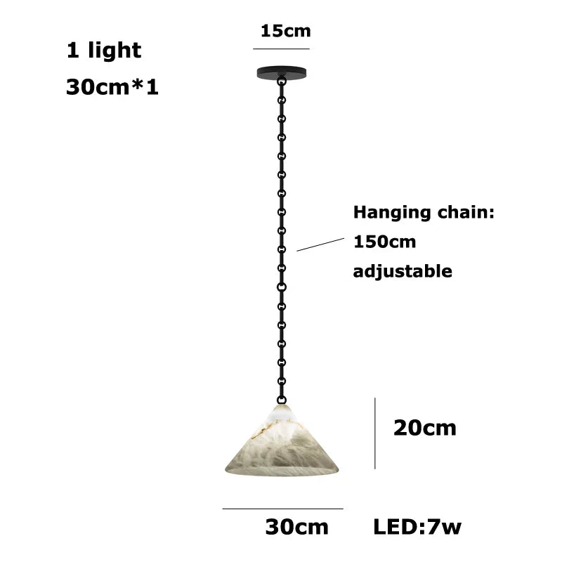 Afralia™ Gold Black Pendant Chain LED Lucite Chandelier - Indoor Bedroom Ceiling Light Fixtures