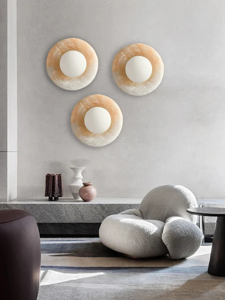 Afralia™ Jade Marble Wall Sconce Lamps: Luxury Light Fixtures for Bedroom, Bathroom, Aisle Decor