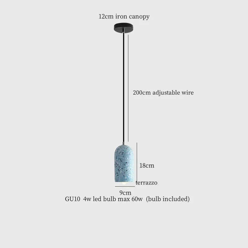 Afralia™ Terrazzo LED Pendant Lamp: Nordic Modern Style for Home, Bar, and Cafe Lighting.