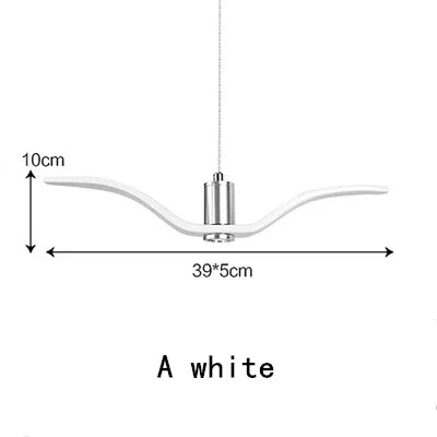 Afralia™ Seagull Resin LED Chandelier for Living Dining Room - Suspension Ceiling Light