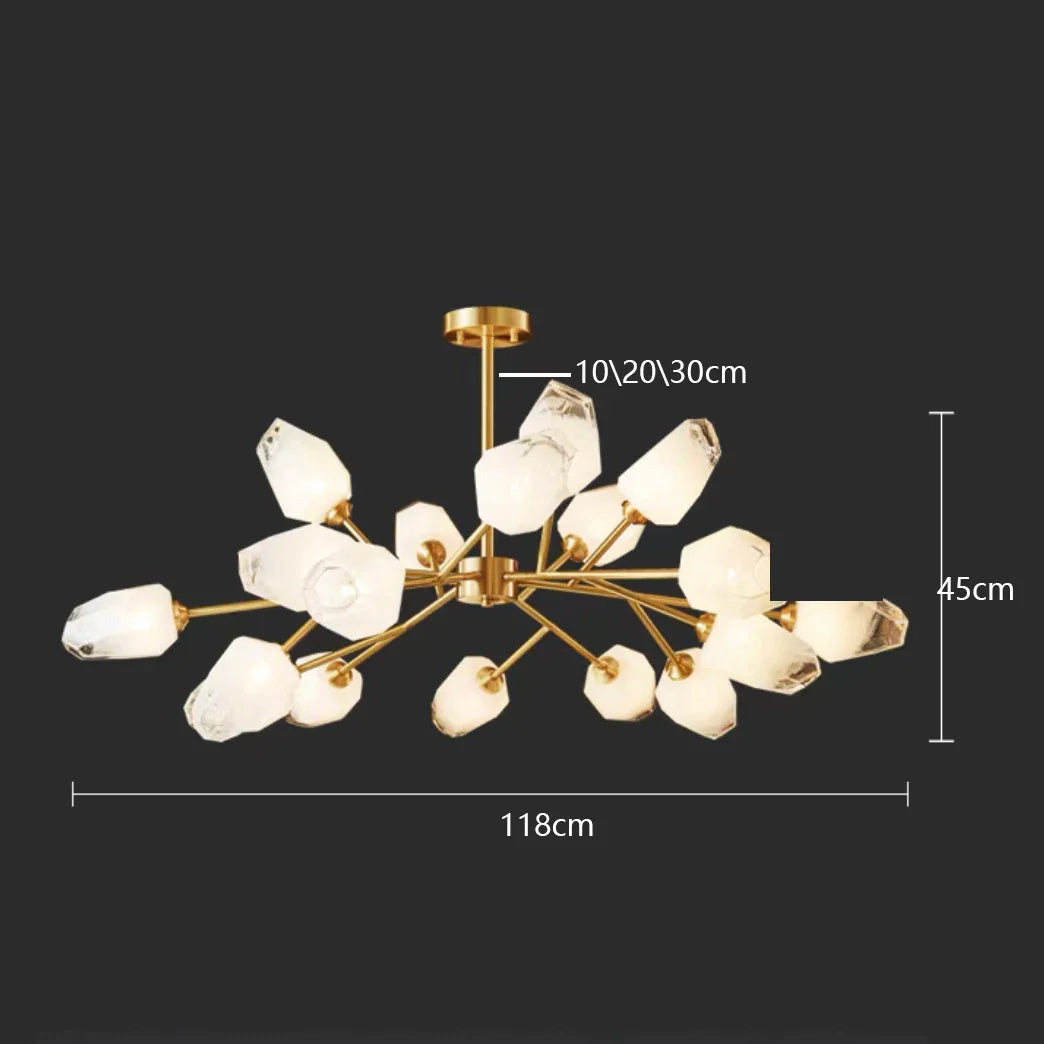 Afralia™ Luxury Glass Pendant Lights for Dining Table - LED Nordic Style Lighting