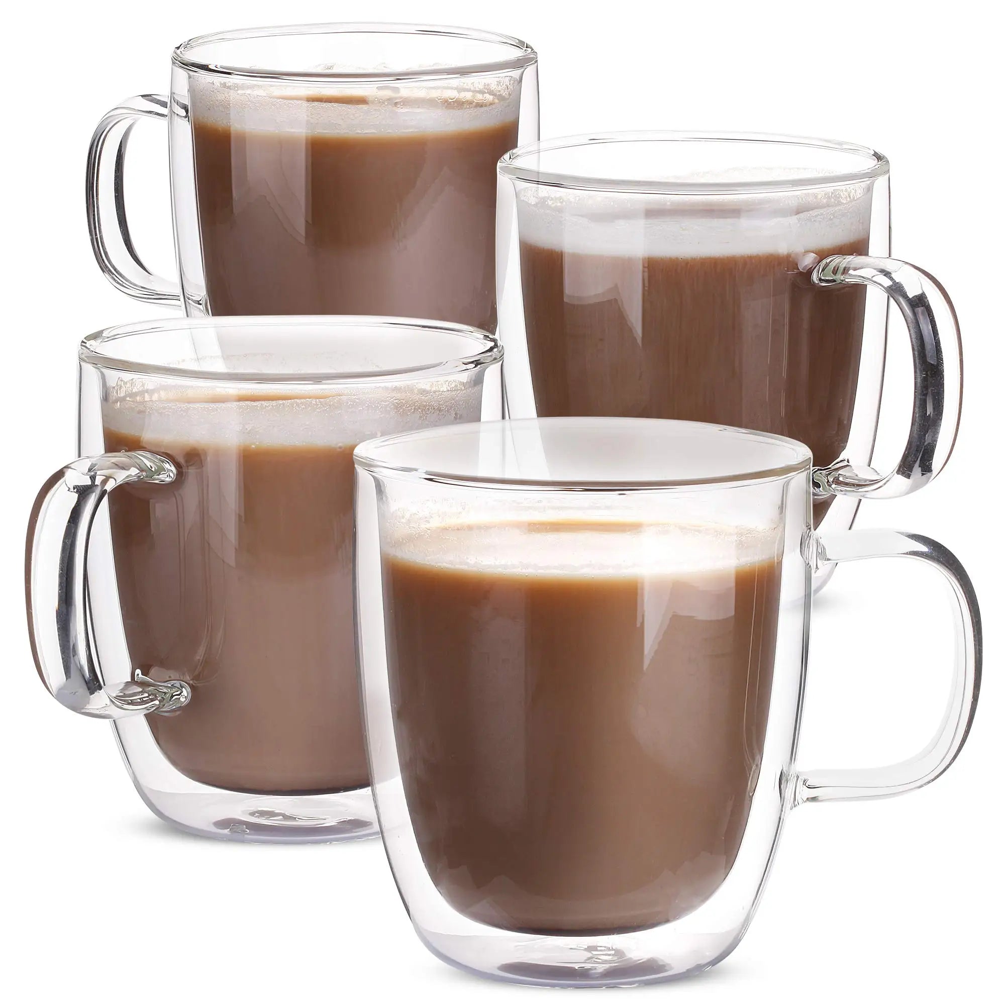 Afralia™ Double Wall Glass Coffee Cup 250/350ml Heat Resistant Latte Milk Lemon Juice