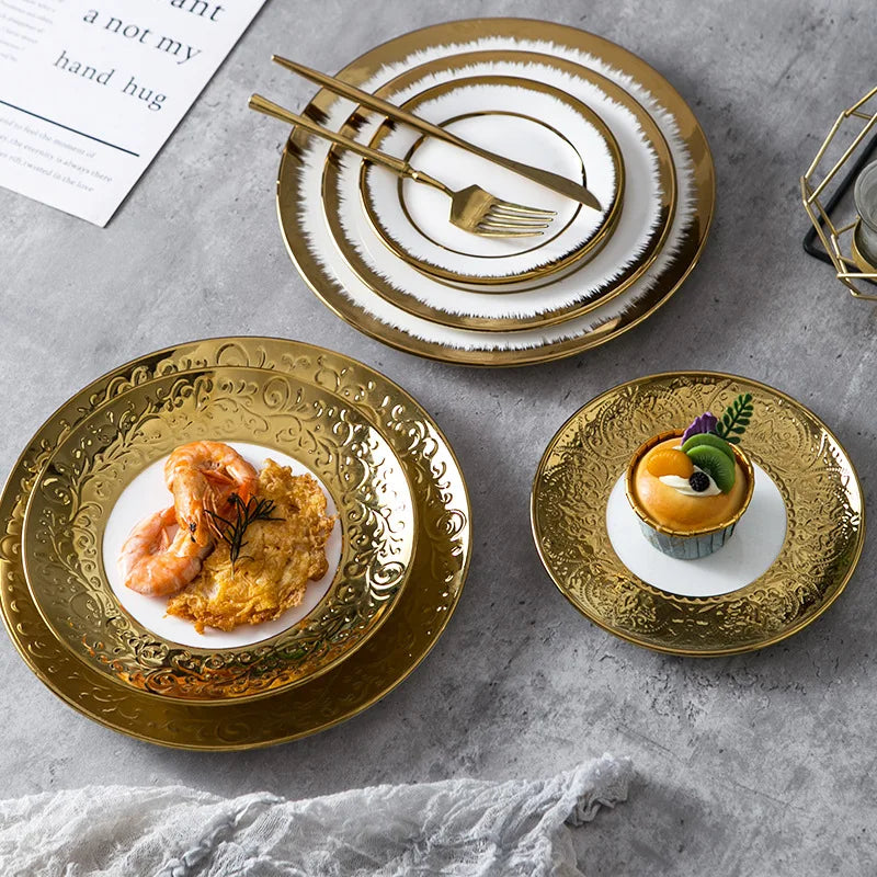Afralia™ Nordic Ceramic Dinner Plate Set