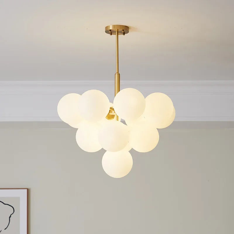 Afralia™ Glass Ball Chandelier: Postmodern Nordic Style for Living Room, Dining Room & Bedroom