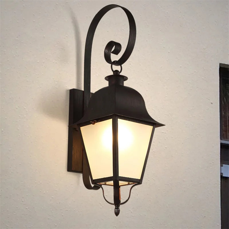 Afralia™ Classical LED Outdoor Wall Sconces Lamp Fixture Waterproof for Home Porch Villa