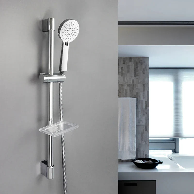 Afralia™ Chrome Stainless Steel Shower Slide Rail Set