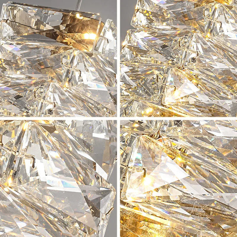 Afralia™ Crystal Pendant Light Small Chandelier for Bedroom Living Room