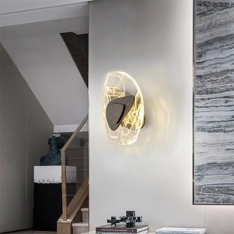 Afralia™ Crystal Wall Lamp: Modern Bedroom & Living Room LED Lighting