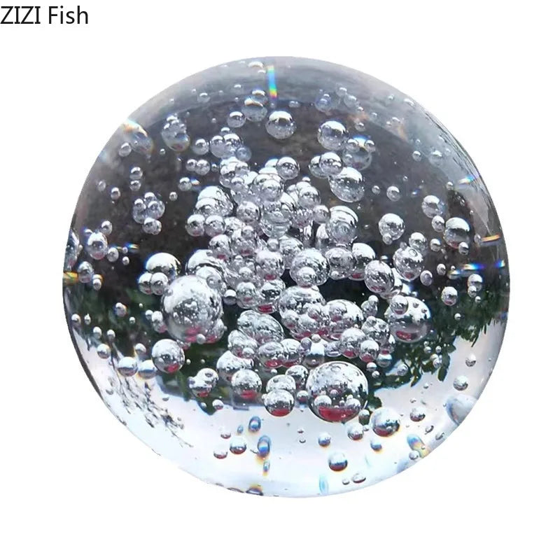 Geometric Crystal Bubble Ball Decor by Afralia™