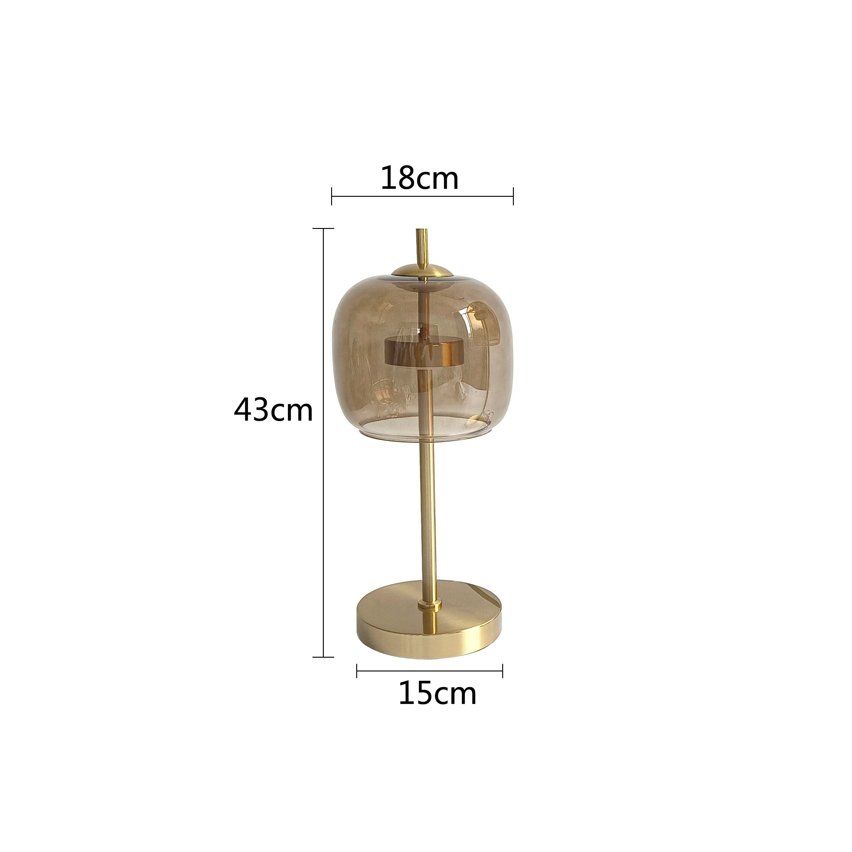 Afralia™ Glass Table Lamp: Modern Nordic Design for Living Room Bedroom, Gold Luxury Décor