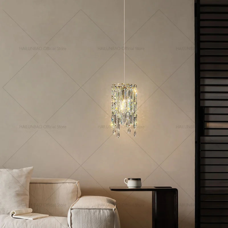 Afralia™ Crystal Headboard Chandelier: Modern Luxury for Master Bedroom & Dining Room