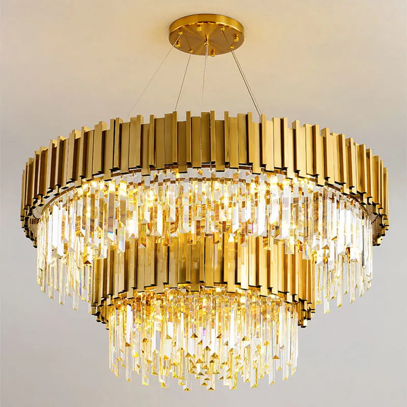 Afralia™ Crystal Chandelier: Elegant Villa Pendant Lights for Living Room and Bedroom