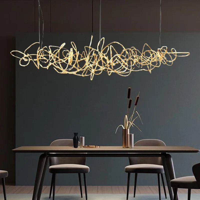 Afralia™ Nordic LED Tree Chandelier - Post-Modern Light Luxury for Restaurant and Bar.
