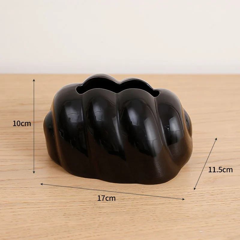 Afralia™ Ceramic Bread Texture Tissue Box for Coffee Table & Desk Décor