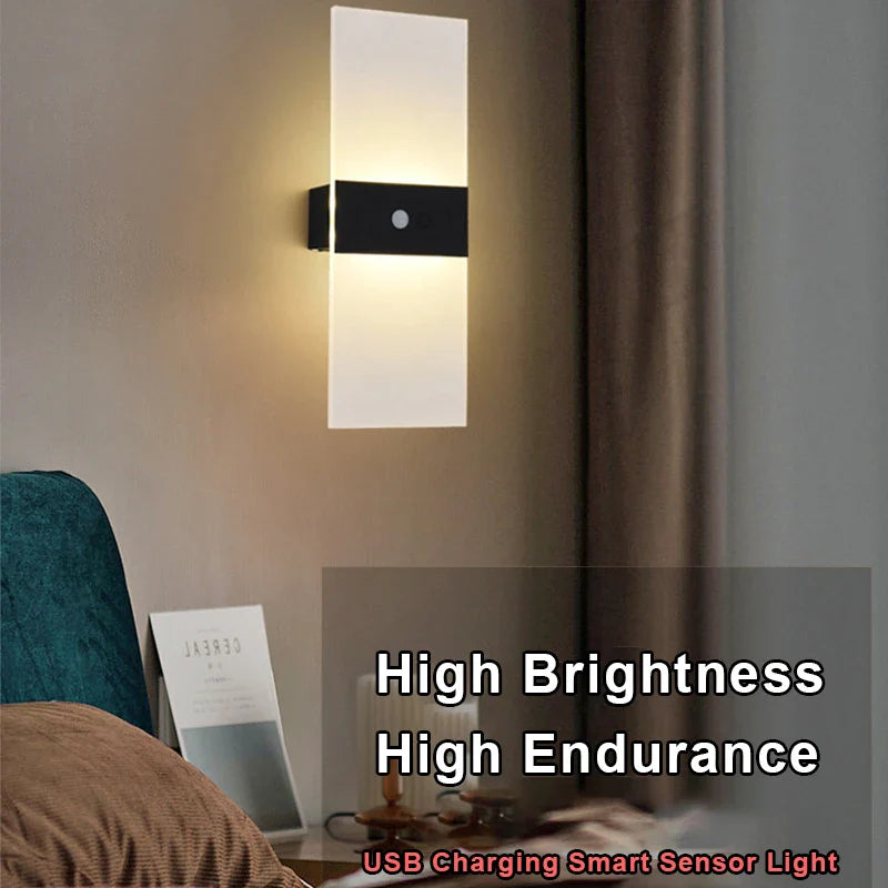 Afralia™ Rechargeable Motion Sensor Wall Lamp for Indoor Lighting