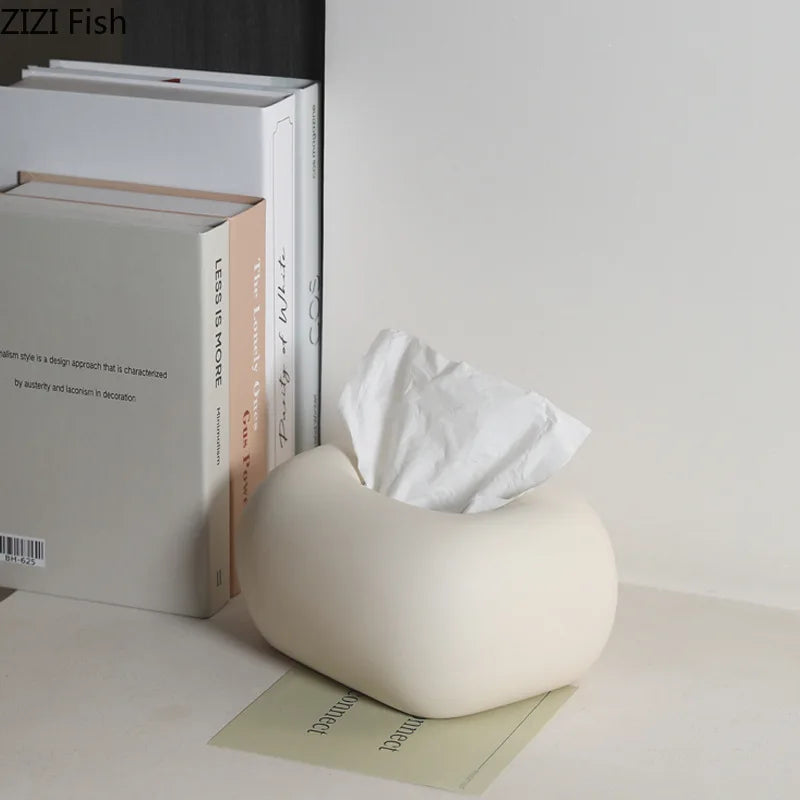 Afralia™ Ceramic Tissue Box: Elegant Desk Decor & Coffee Table Accent