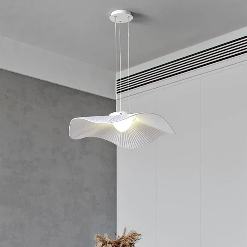 Afralia™ White Dome Pendant Light: Modern Minimalist Fabric for Bedroom, Dining Room, Living Room
