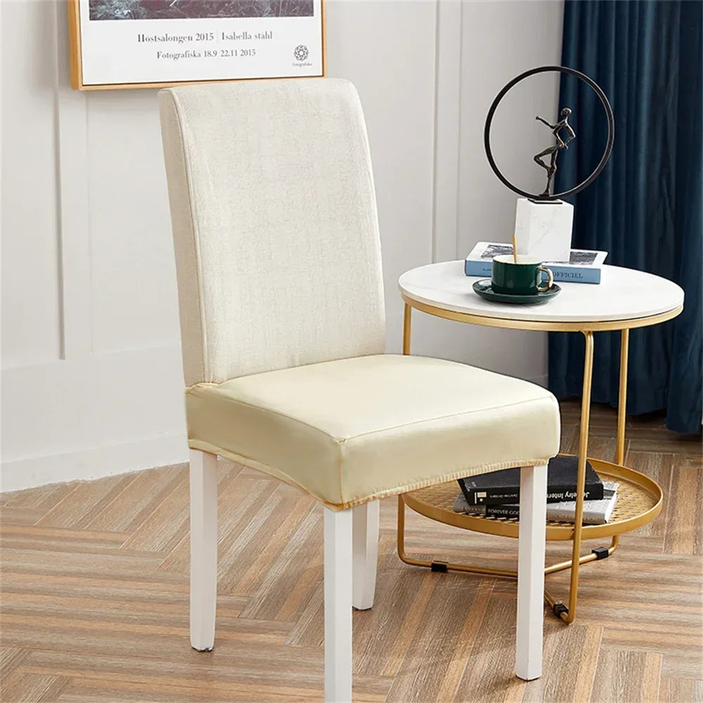 Afralia™ PU Leather Elastic Chair Cover Slipcovers Waterproof Removable Upholstered Covers