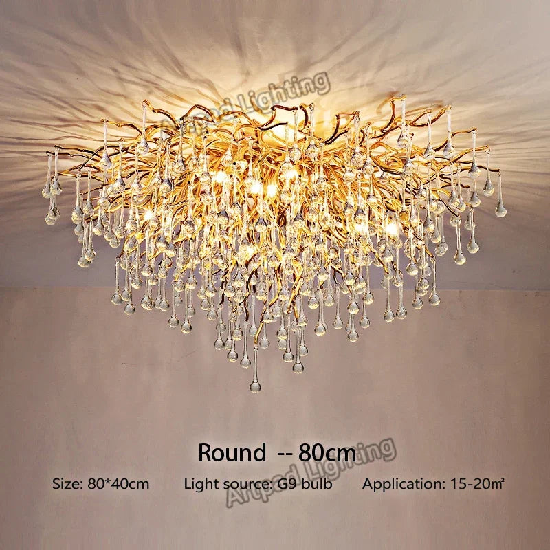 Afralia™ Modern Luxury LED Chandelier for Living Room - Nordic Style Hanging Ceiling Lamp