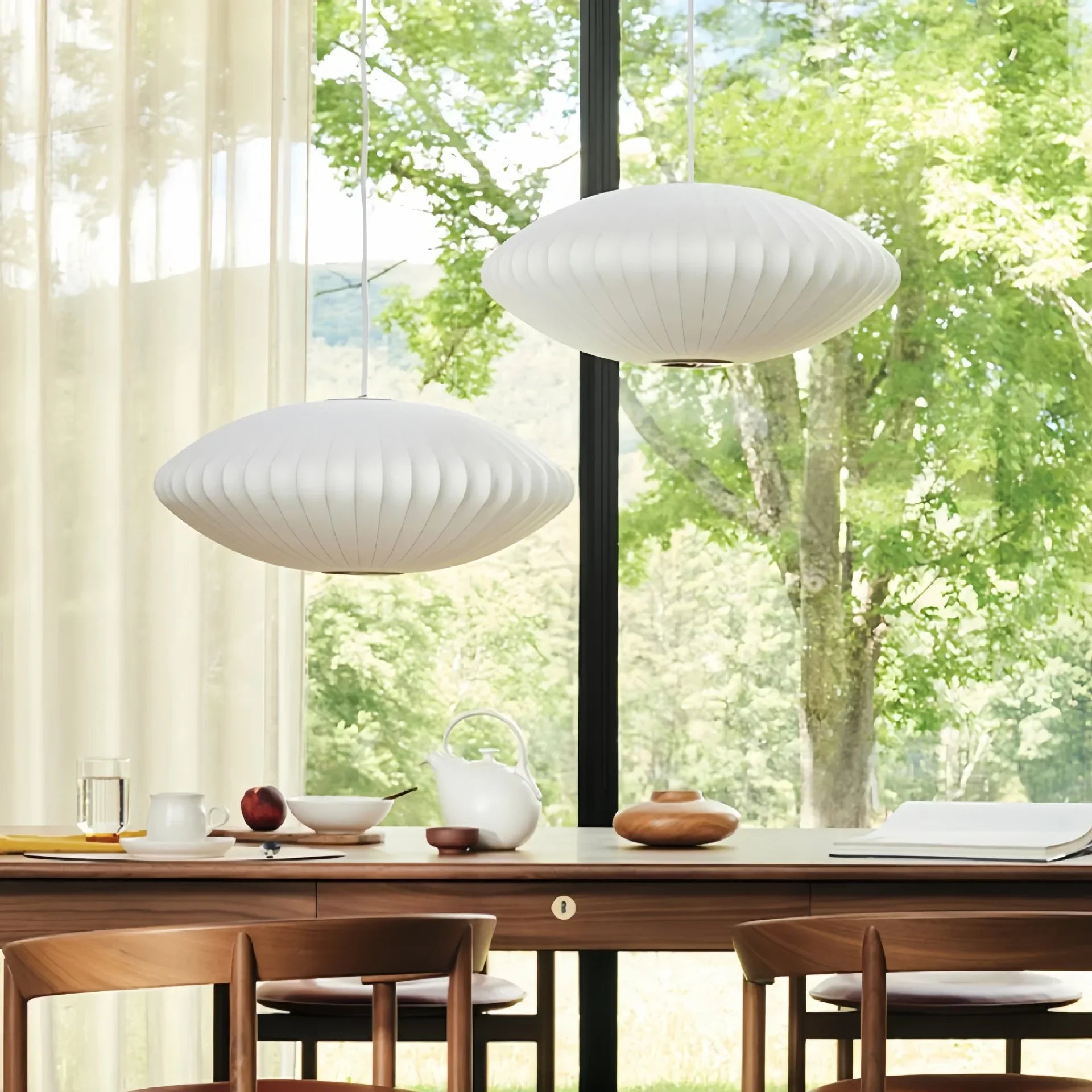 Afralia™ Bubble Silk Pendant Chandelier for Dining Living Room Kitchen Island & Bedroom