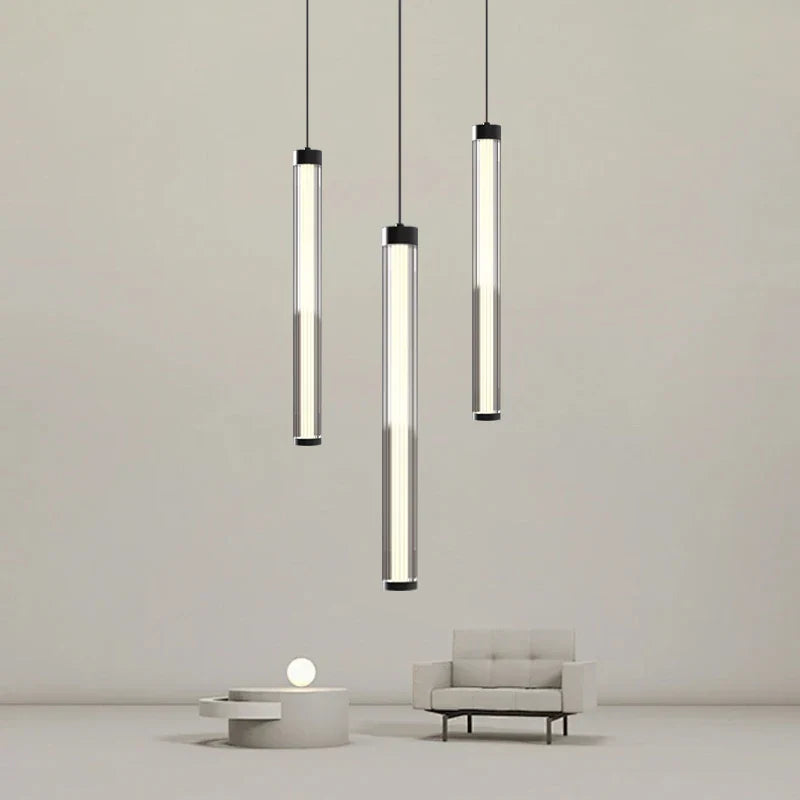 Afralia™ Glass Tube LED Ceiling Pendant Light - Minimalist Nordic Design