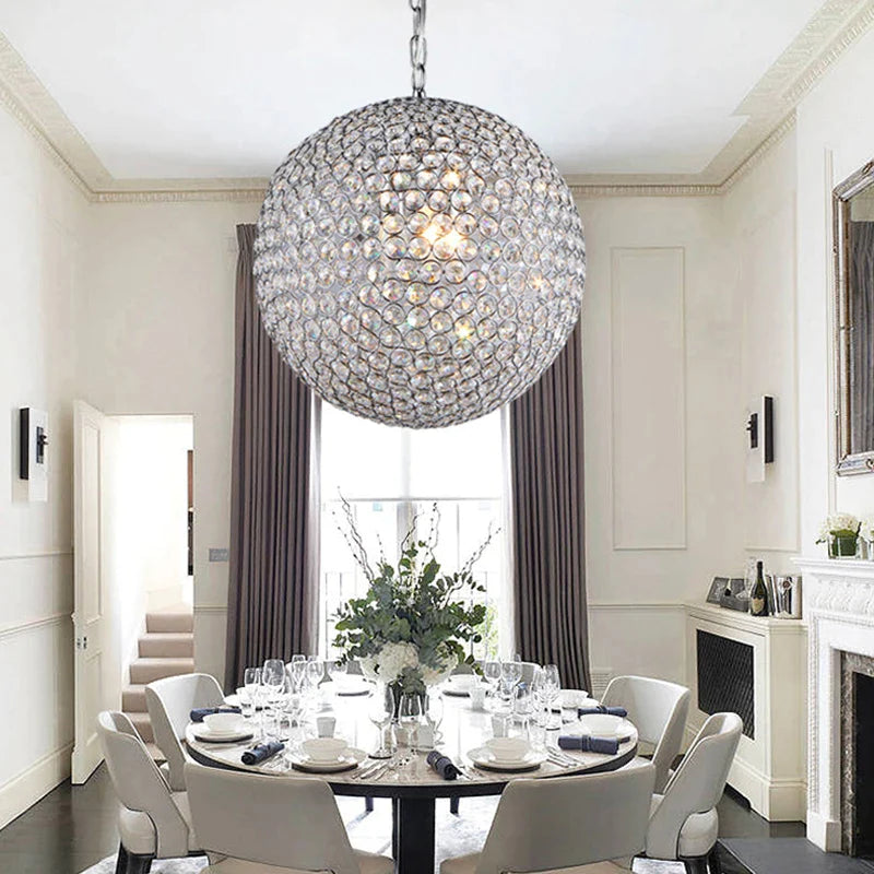 Afralia™ Round LED Pendant Chandeliers for Home Indoor Living Dining Restaurant Kitchen